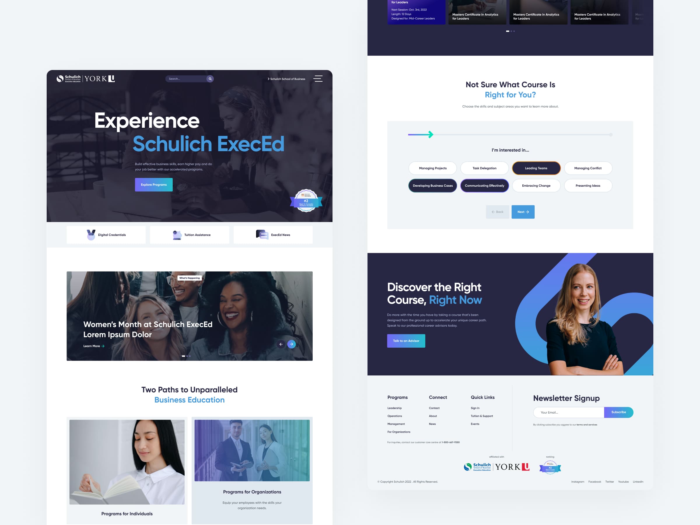 Schulich ExecEd Website Design