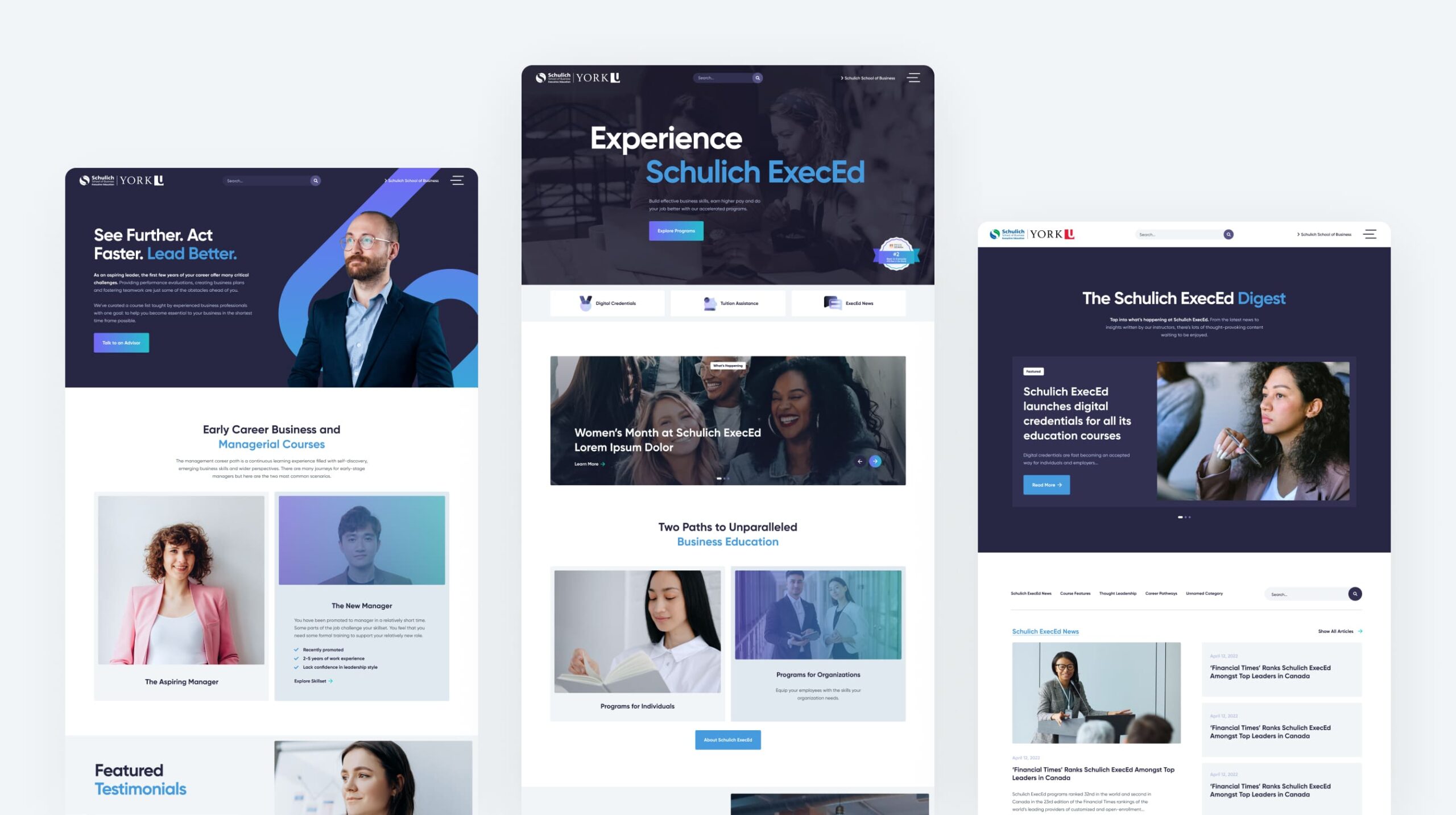 Schulich ExecEd Website Design