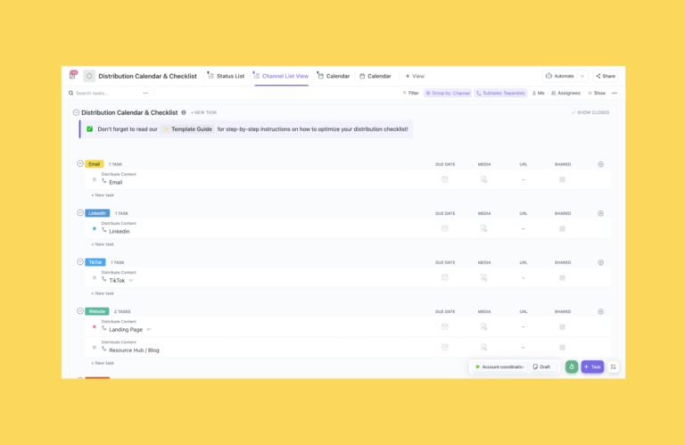 Content Distribution Strategy Template