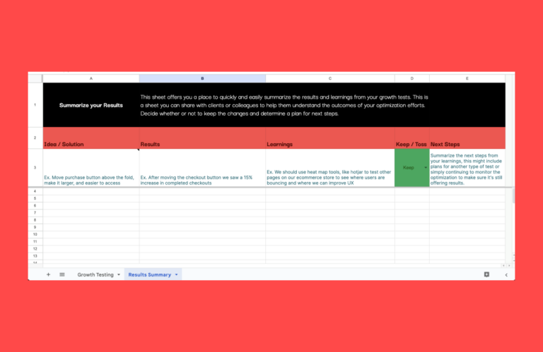 Growth Experiment Template