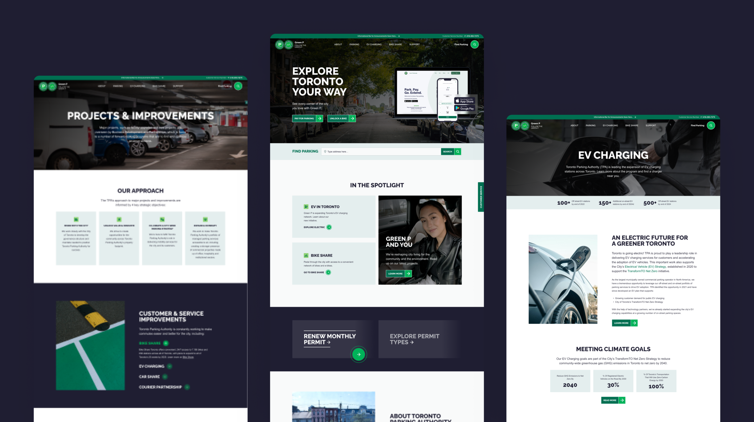 Green P Website Design Example