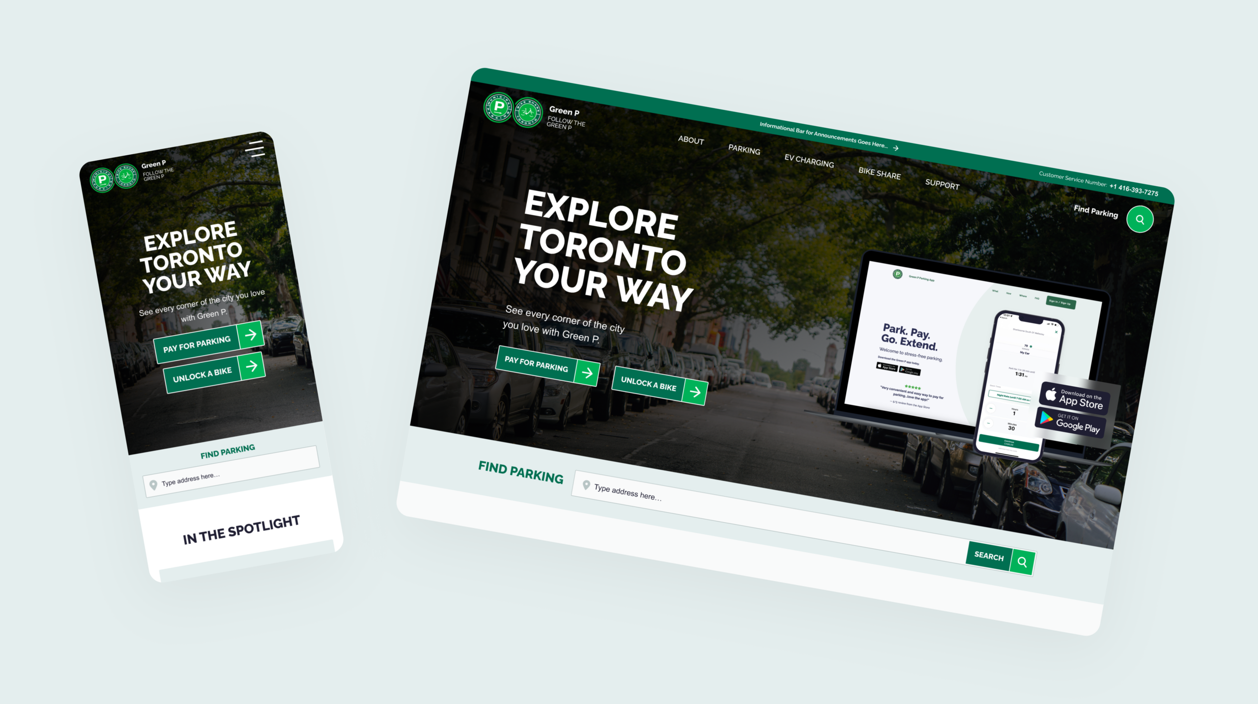 Green P UX Responsive Design Example