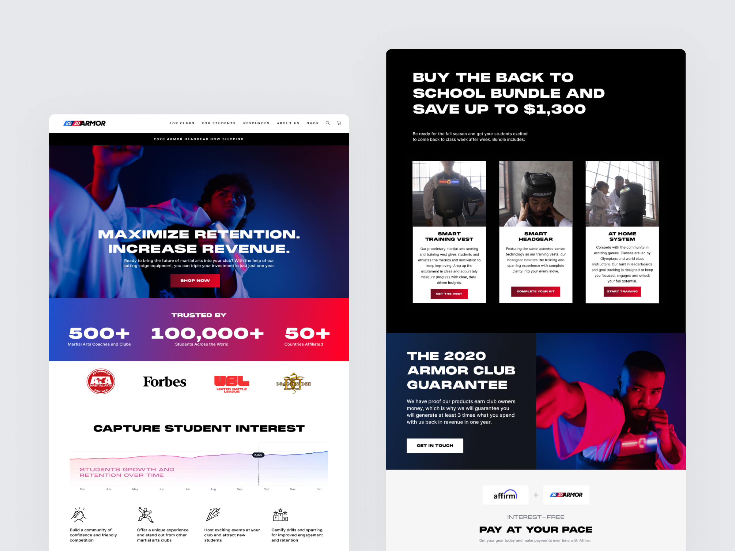 2020 Armor Landing Pages