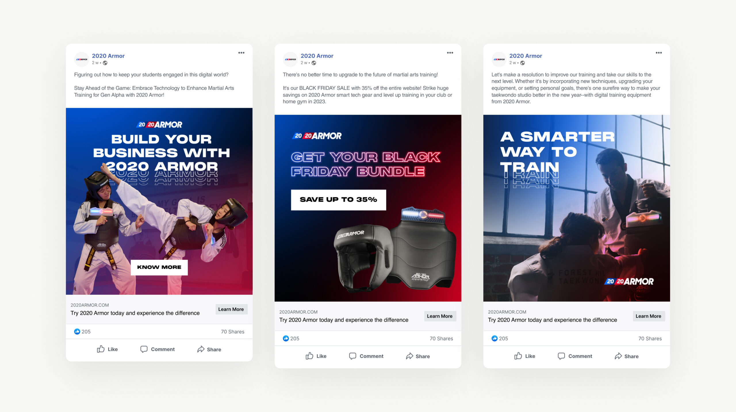 2020 Armor Social Media Paid Advertising Posts