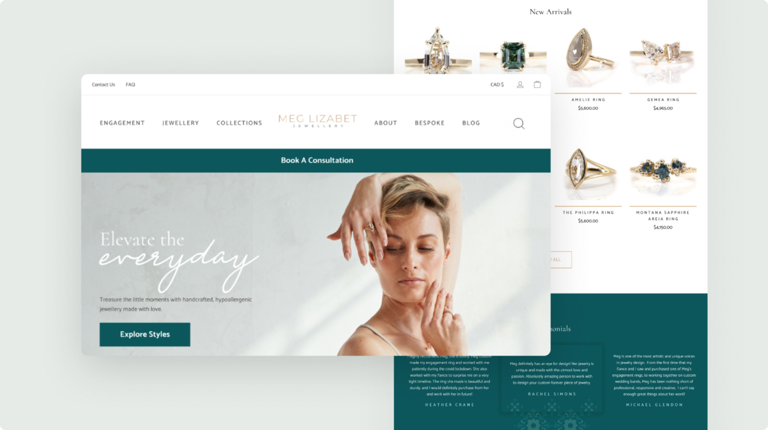 Meg Lizabet Website Design