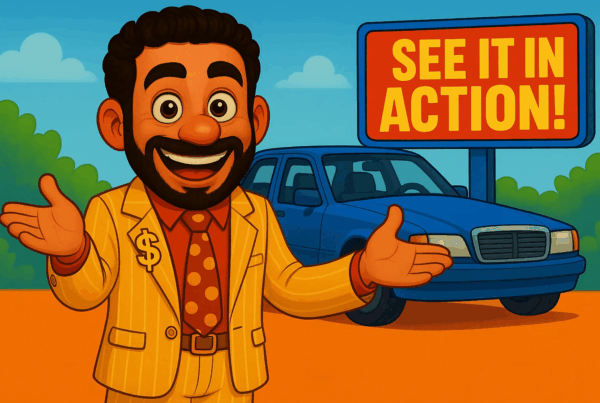 Illustration showing performance ad structure with hook, value, and CTA